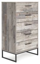 Signature Design by Ashley® EB2320-245 Neilsville - Whitewash - Five Drawer Chest