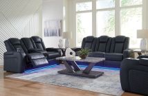 Ashley Furniture 36603/15/18/13 Ashley Furniture 36603/15/18/13 Fyne-Dyme - 3 Pc. - Power Reclining Sofa, Power Reclining Loveseat, Power Recliner - Sapphire