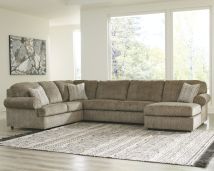 Signature Design by Ashley® 56402/66/34/17 Hoylake - Chocolate - Right Arm Facing Chaise 3 Pc Sectional