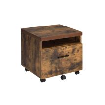 ACME 92398 Bob - File Cabinet - Weathered Oak & Black