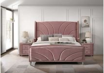 ACME BD01183Q Salonia - Queen Bed - Pink Velvet