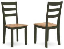 Signature Design by Ashley® D401-01 Gesthaven - Natural / Green - Dining Room Side Chair (Set of 2)