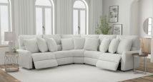 Jackson Furniture Industries 633/66/68/67-01 Majesty - 3 Piece Deep Seating Power Reclining Sectional - White