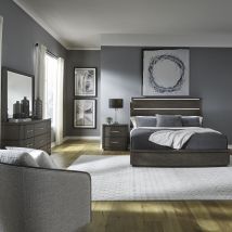 Liberty Furniture 732-BR-QPBDMN Liberty Furniture 732-BR-QPBDMN Cascade Falls - 4 Piece Bedroom Set (Queen Panel Bed, Dresser & Mirror, Nightstand) - Satin Espresso