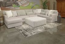 Jackson 330312-2926/18 Logan Modular Sectional - Fabric Cocktail Ottoman - Moonstruck