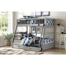 ACME 37840 Jason - Twin Over Full Bunk Bed - Gray