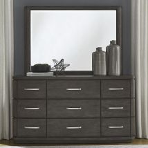 Liberty Furniture 732-BR-DM Cascade Falls - Dresser & Mirror - Satin Espresso