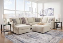 Ashley Furniture 29004/16/34/49/08 Edenfield - 4 Pc. - Left Arm Facing Corner Chaise 3 Pc Sectional, Ottoman - Linen