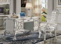 ACME OF01715 Dresden - Executive Writing Desk - Bone White Finish