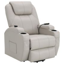 Coaster Fine Furniture 600497P Sanger - Upholstered Power Lift Massage Recliner - Champagne