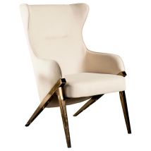 CoasterElevations 903052 Walker - Upholstered High Wingback Accent Chair - Cream