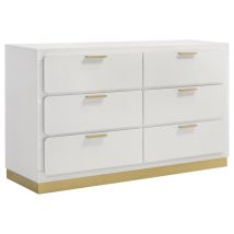 Coaster Fine Furniture 224773 Caraway - 6-Drawer Dresser - White