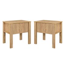 New Classic 30-T3591N-2ET New Classic 30-T3591N-2ET Thayer - One Drawer End Table / Bedside Table (Set of 2) - Natural