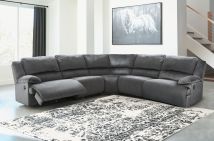 Signature Design by Ashley® 36505S19 Clonmel - Charcoal - 5-Piece Reclining Sectional
