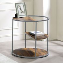 Furniture of America CM4396GY-E Orrin - End Table - Gray / Walnut