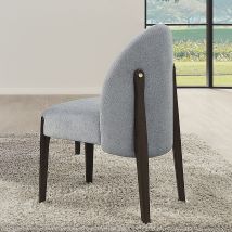 ACME DN03941 Clayten - Side Chair (Set of 2) - Gray Fabric & & Espreeso Finish