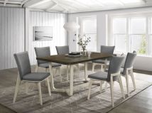 Coaster Fine Furniture 108681-S7 Biloxi - 7 Piece Rectangular Dining Set - Grayish Brown