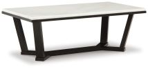 Ashley Furniture T770-1 Fostead - Rectangular Cocktail Table - White / Espresso