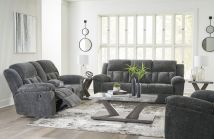 Ashley Furniture 37406/88/94/25 Ashley Furniture 37406/88/94/25 Frohn - 3 Pc. - Reclining Sofa, Reclining Loveseat With Console, Rocker Recliner - Graphite