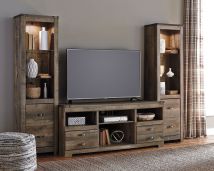 Signature Design by Ashley® W446/68/24(2) Trinell - Brown - 3 Pc. - Entertainment Center - 63" TV Stand
