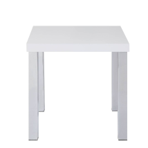 ACME 82332 Harta - End Table - White High Gloss & Chrome