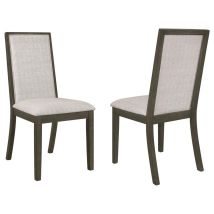 Coaster Fine Furniture 107962 Kelly - Upholstered Dining Side Chair (Set of 2) - Dark Gray