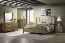Coaster Fine Furniture 224271KE-S5 Amsbury - 5 Piece Eastern King Bedroom Set - Nutmeg