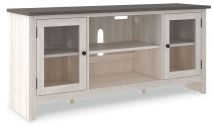 Ashley Furniture W287-68 Dorrinson - LG TV Stand w/Fireplace Option - White