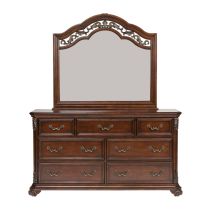 Liberty Furniture 737-BR-DM Messina Estates - Dresser & Mirror - Dark Brown
