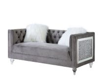 ACME LV00331 HeiberoII - Loveseat - Gray Velvet