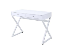 ACME AC00895 Coleen - Vanity Desk - White & Chrome Finish