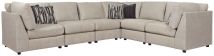 Signature Design by Ashley® 98707/77/46(2)/77/46/77 Kellway - Bisque - Armless Chairs Corner 6 Pc Sectional