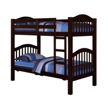 ACME 02554 Heartland - Twin Over Twin Bunk Bed - Dark Brown - 81"
