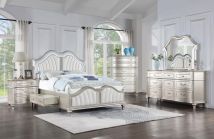 Coaster Fine Furniture 223390Q-S5 Evangeline - 5 Piece Queen Bedroom Set - Silver Oak