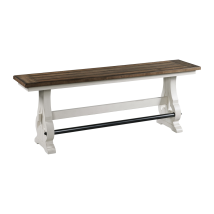 Intercon DK-BS-1566B-RFO-K24 Drake - Backless Counter Bench - Rustic White / French Oak