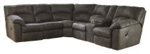 Ashley Furniture 27801S1 Tambo - Right Arm Facing Loveseat With Console 2 Pc Sectional - Pewter