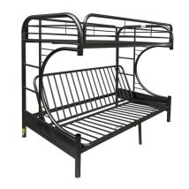 ACME 02091W-BK Eclipse - Twin Over Full Over Futon Bunk Bed - Black