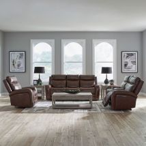 Liberty Furniture 7005CG-UPH-SOLOREC Liberty Furniture 7005CG-UPH-SOLOREC Blair - Sofa With Loveseat & Recliner - Cognac
