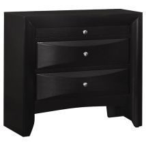 CoasterEssence 200702 Briana - 2-Drawer Nightstand - Black