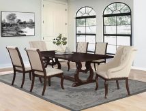 CoasterEssence 110311-S7 Brockway - 7 Piece Extension Leaf Dining Set - Antique Java