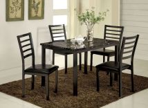 Furniture of America CM3615T-48 Colman - 4 Dining Table - Black