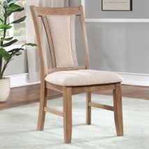 Furniture of America CM3984NT-SC-2PK Upminster - Side Chair (Set of 2) - Natural Tone / Beige
