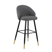 New Classic SAF199-BS-GRY New Classic SAF199-BS-GRY Oliver - Vegan Leather Bar Chair (Set of 2) - Gray
