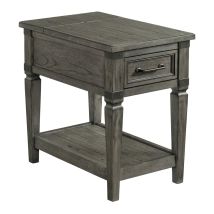 Intercon FR-TA-1726-PEW-C Intercon FR-TA-1726-PEW-C Foundry - Chairside Table - Brushed Pewter