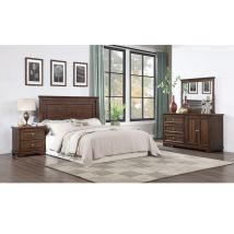 ACME BD02153Q Franklin - 4 Piece Pack Queen Bed Set - Brushed Walnut