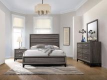 CoasterEveryday 212421KE-S4 Watson - 4 Piece Eastern King Bedroom Set - Gray Oak