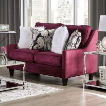 Furniture of America SM8016-LV Jillian - Loveseat - Plum / Ivory / White