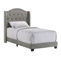 Intercon UB-BR-RHYTWN-SMK-C Intercon UB-BR-RHYTWN-SMK-C Rhyan - Upholstered Twin Bed - Smoke Finish