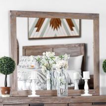 Furniture of America CM7360M Wynton - Mirror - Weathered Light Oak