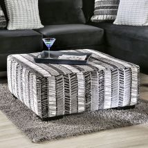 Furniture of America SM5160-OT Modbury - Ottoman - Stripe Multi